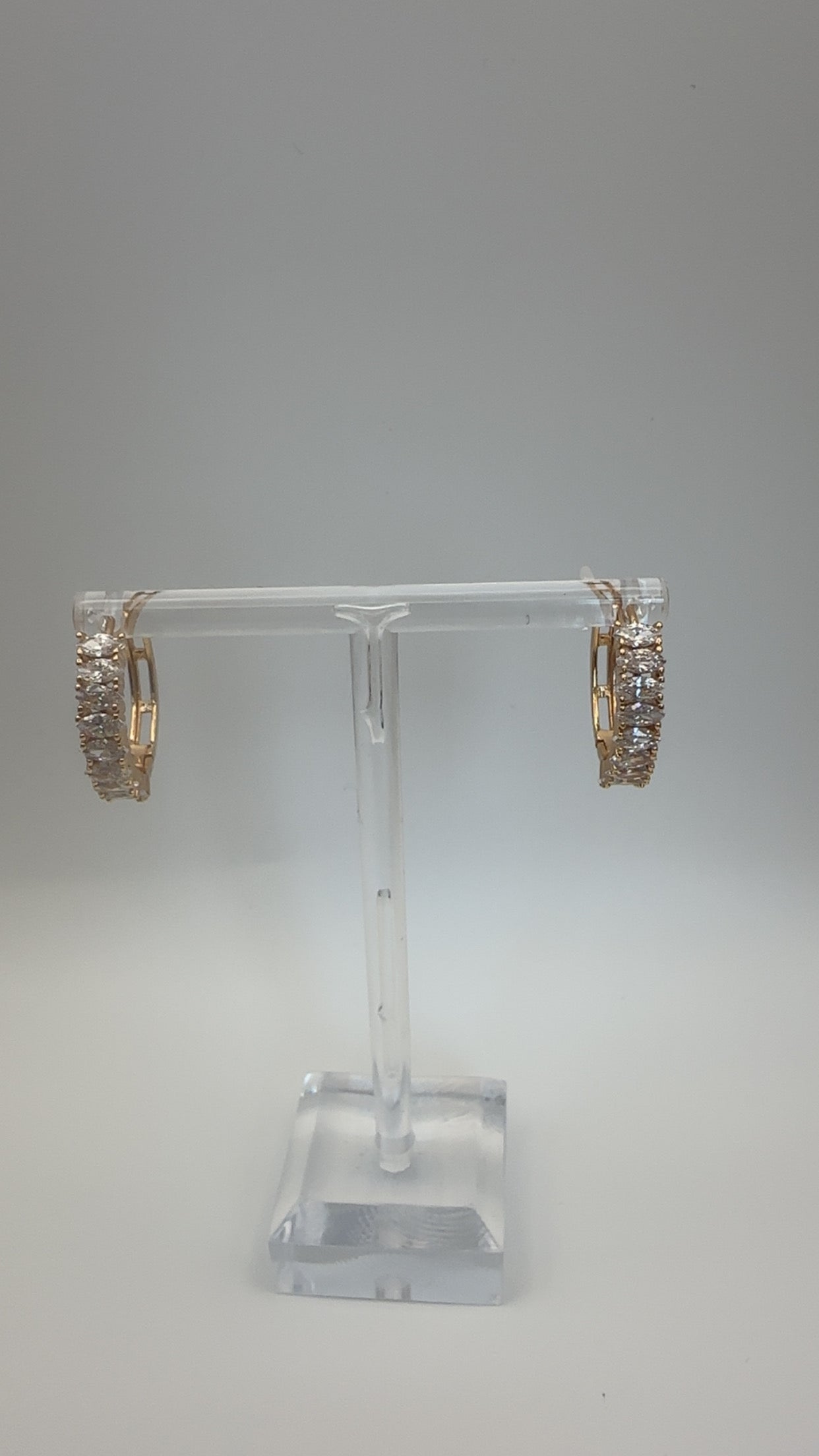 Cz hoop earrings