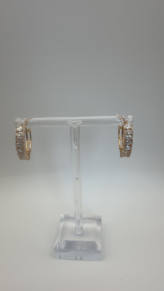 Cz hoop earrings