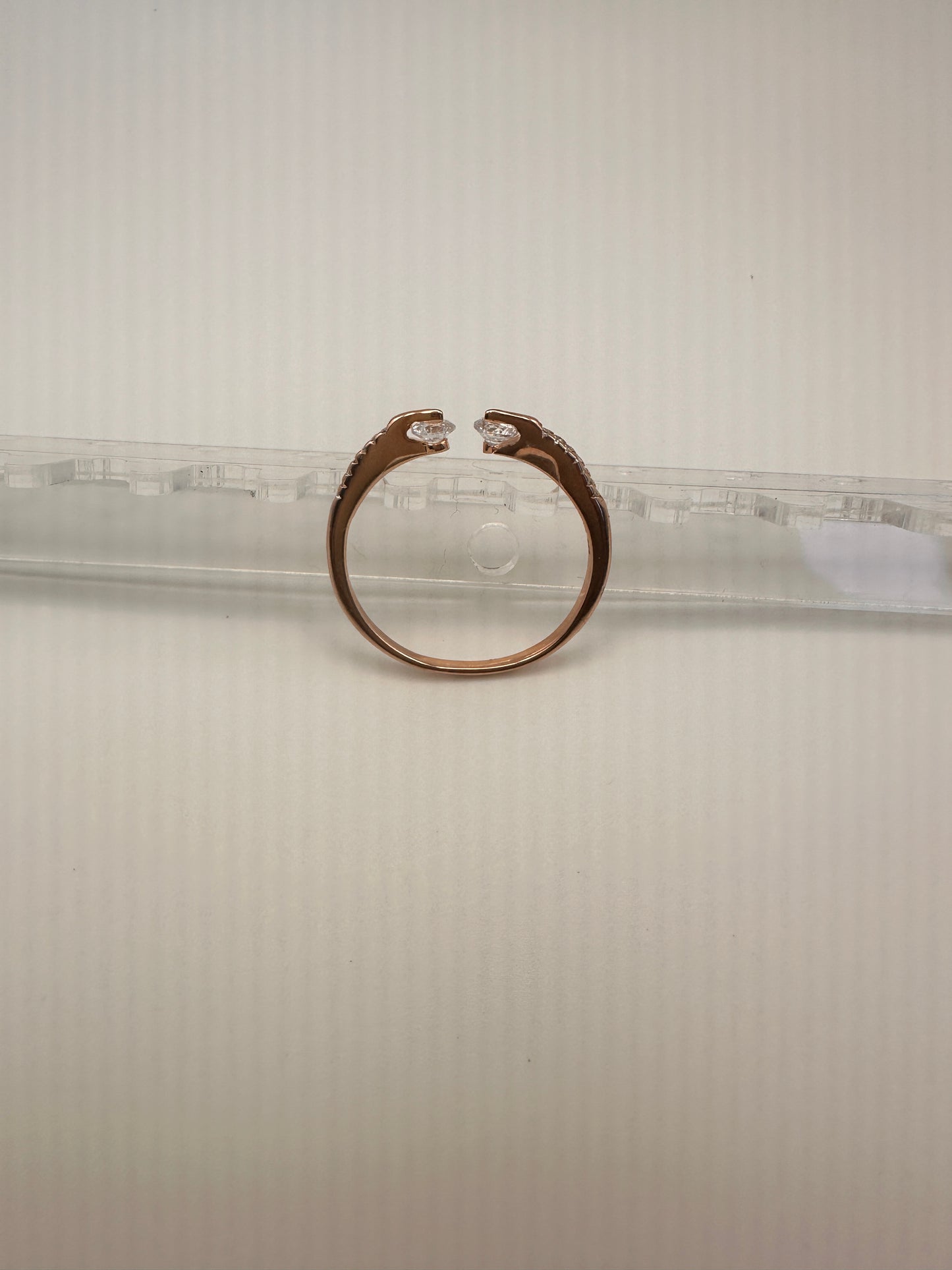 Double cz with space ring