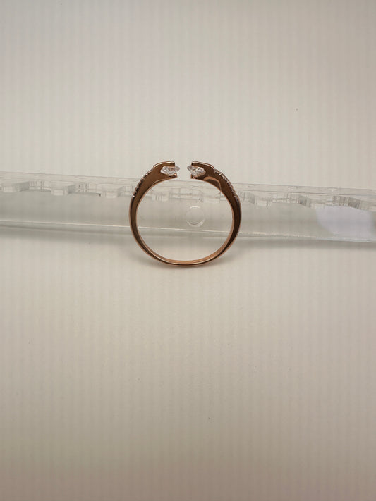 Double cz with space ring