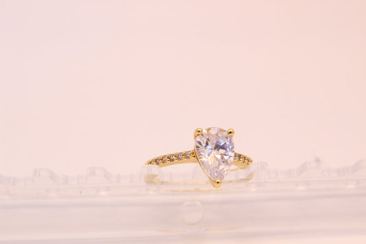 Pear shape ring