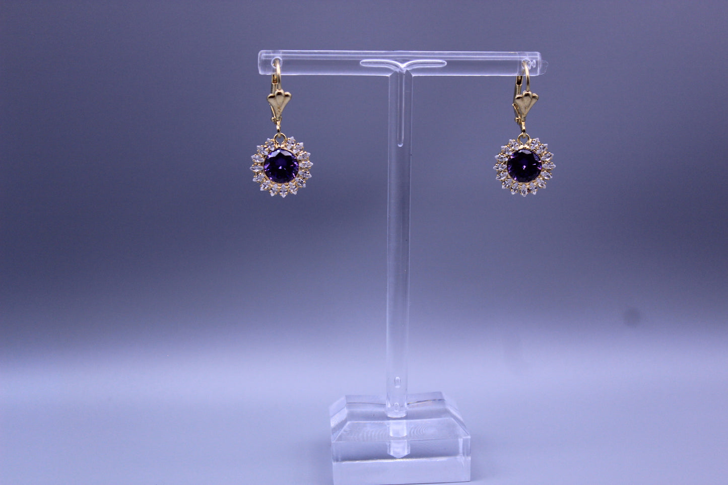 Purple center earring