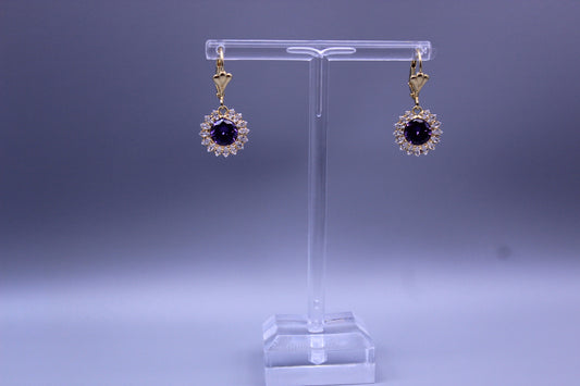 Purple center earring